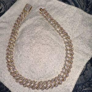 Vvs simulated gold necklace